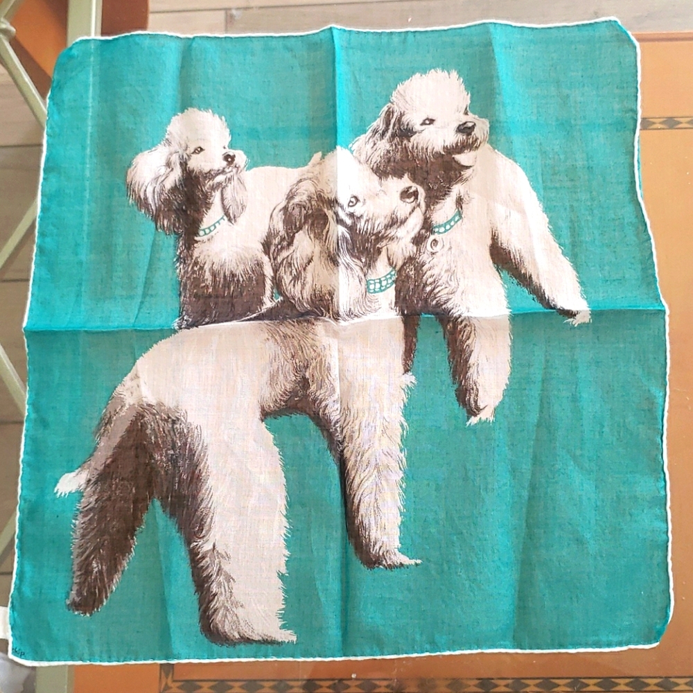 1965-66 Green 3 Dog Neck Scarf